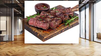 a steak on a cutting board Wall mural