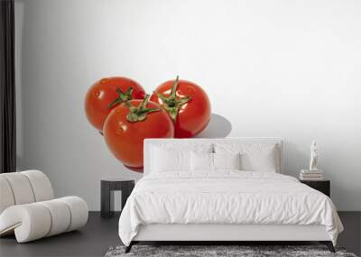 Fresh cherry tomato isolated on white background cutout. Wall mural