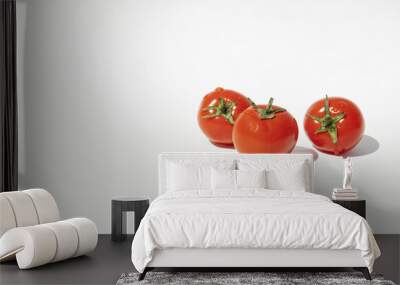 Fresh cherry tomato isolated on white background cutout. Wall mural