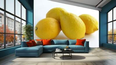 yellow juicy sour lemons Wall mural