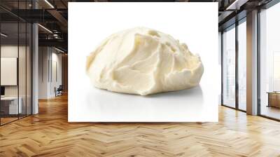 Cream cheese isolated on white background Wall mural