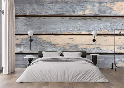 Old wooden planks. Grey wood beautiful texture Wall mural