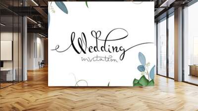 Design of wedding invitation 2 Wall mural