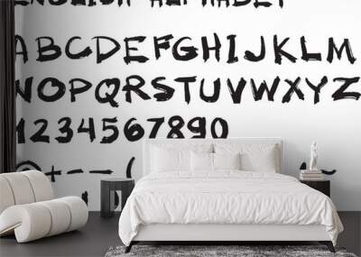 English handwritten alphabet Wall mural