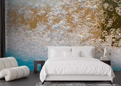 Full frame of molecular structure of liquids in motion. Abstract background. Wall mural