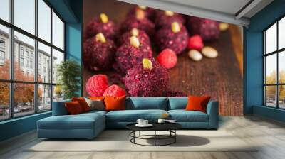 raw vegan sweet candy gluten-free rolls Wall mural