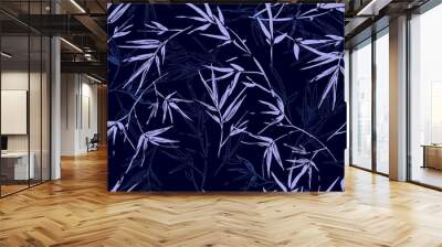 Seamless graphic hand drawn bamboo pattern 

 Wall mural