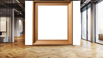 wooden frame isolated on transparent background Wall mural