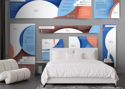 Set web banners templates Wall mural