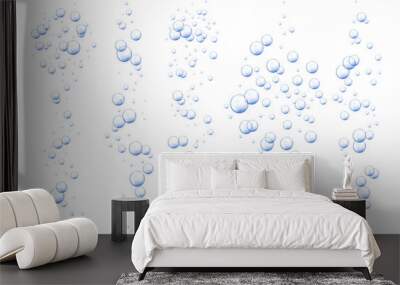 Bubbles under water vector illustration on white background Wall mural