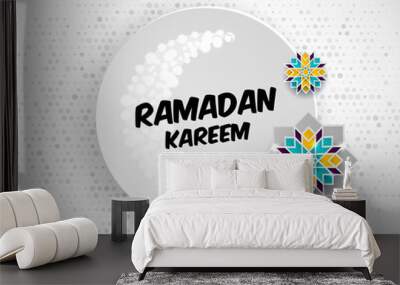 Ramadan Kareem, happy iftar, Ramadan Kareem beautiful greeting card with arabic calligraphy, template for menu, invitation, poster, banner, card for the celebration of Muslim festival, sale. Wall mural