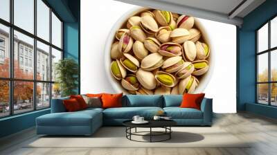 Pistachios in bowl Wall mural