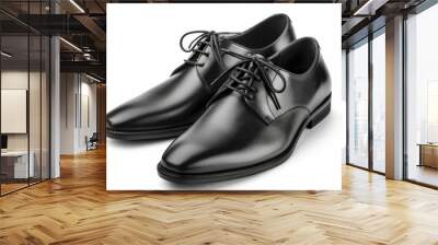 pair black dress shoes Wall mural