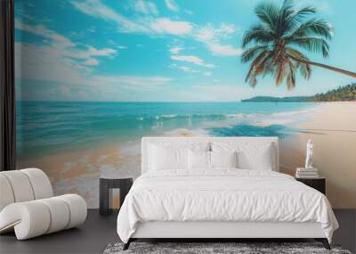 tropical paradise with clear sea water Wall mural