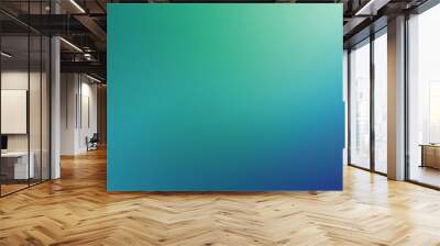 Green and blue Color gradient ombre blur. Wall mural