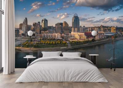 Cincinnati, Ohio, USA skyline aerial view Wall mural