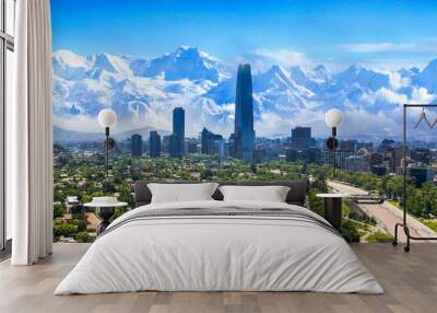 Santiago Chile cityscape Wall mural