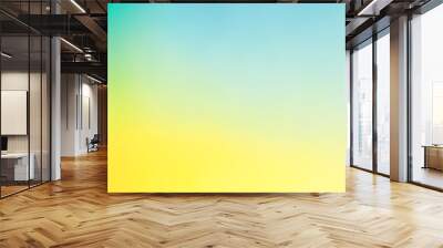 watercolor Yellow green blue turquoise grainy gradient background noise texture effect summer Wall mural