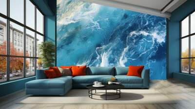 beach ocean aerial photography Ai Generated  Wall mural