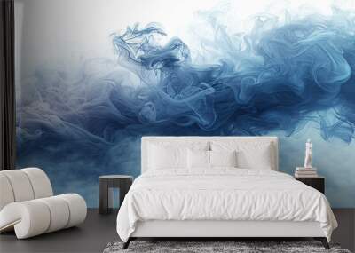 smoke on a white background Wall mural