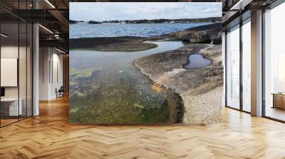 Coast of southern Norway with an ocean view, rocky sea coast Wall mural