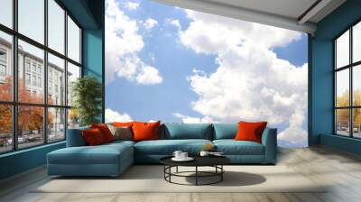 Photo of clouds in blue sky texture Wall mural