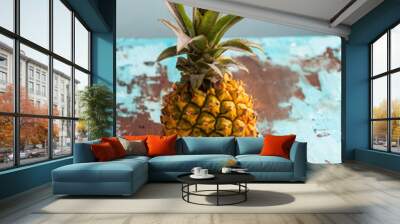 Fresh ripe pineapple Wall mural