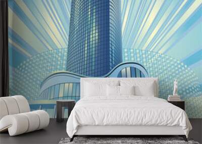 modern city building Wall mural