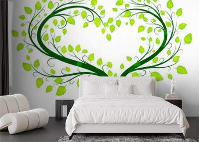 Green love tree Wall mural