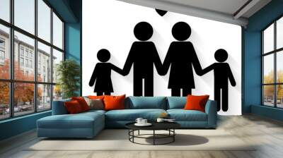 Lovely family icon vector Wall mural