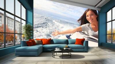 boat woman Wall mural