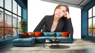 bored businesswoman Wall mural