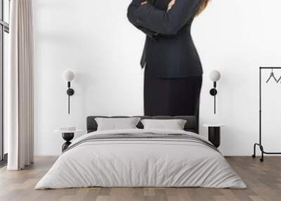 Businesswoman isolated full length on white background Wall mural