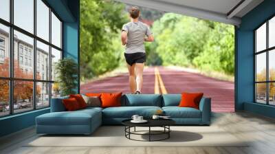 male runner running on road training for fitness Wall mural