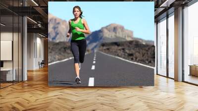 Runner woman running Wall mural