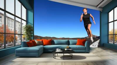 Running - male runner Wall mural