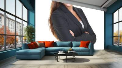 smiling young businesswoman portrait Wall mural