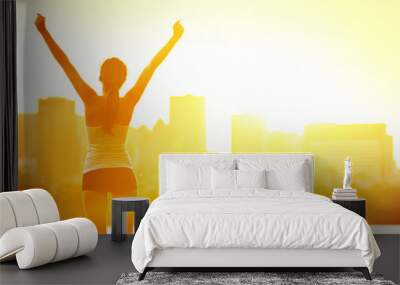 Success winner woman Wall mural