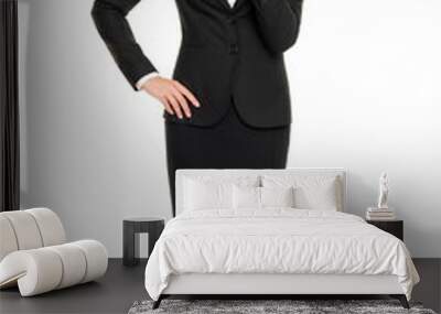 thinking business woman standing Wall mural