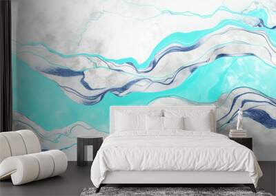 Modern stylish texture, waves background, marble texture	 Wall mural