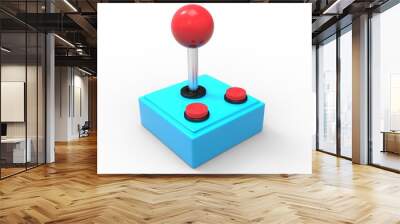 3d illustration, 3d render of the joystick. Realistic game joystick on a white background. Wall mural