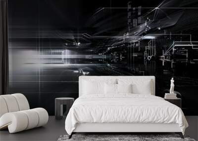 Abstract futuristic technology background Wall mural