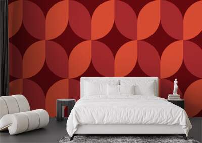 70s retro vintage Mid Century Modern Seamless Pattern Wall mural