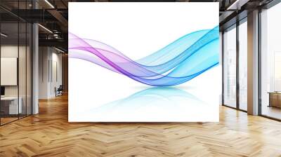 Abstract color wave design element Wall mural