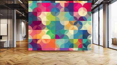 Abstract colorful geometric background Wall mural