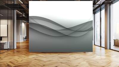 Abstract gray wave vector background Wall mural