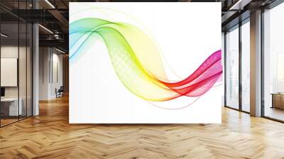 Abstract vector background with smooth color wave Wall mural