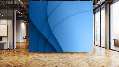 Blue  smooth twist light lines vector background. Wall mural