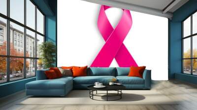 Breast cancer awareness pink ribbon Wall mural