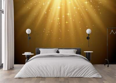 Magik ligh gold background Wall mural